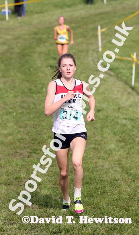 Kate Waugh (Gateshead) winner of the under-15 girls at the Sherman Cup, Hedley Farm, Tanfield,  County Durham.
